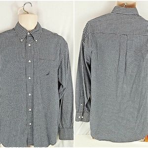 Nautica Dress Shirt Black Button Collar